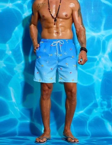 Short de baie SHEIN, albastru