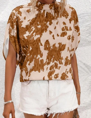 Bluza SHEIN, maro/crem