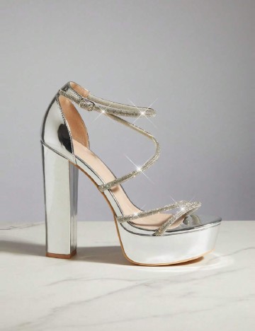 Sandale SHEIN, argintiu