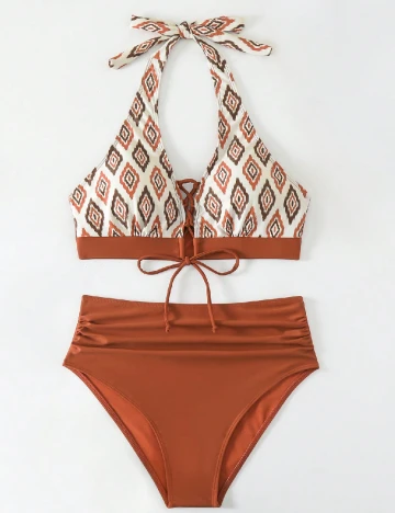 Costum de baie SHEIN, maro