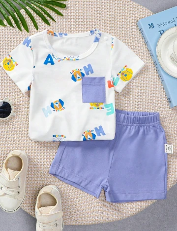 Compleu Shein Kids, mov/alb