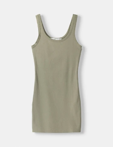 Rochie scurta Bershka, verde