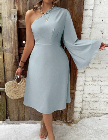 Rochie medie SHEIN CURVE, bleu