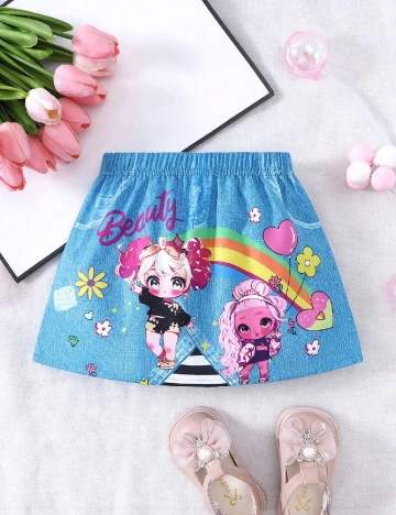 Fusta Shein Kids, mix culori