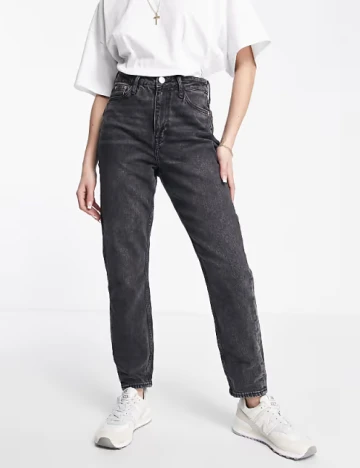 Blugi River Island, gri inchis