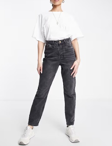 Blugi River Island, gri inchis