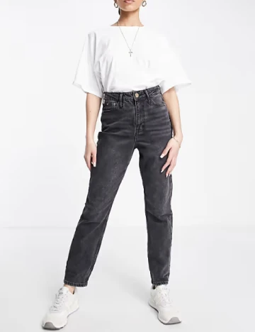 Blugi River Island, gri inchis