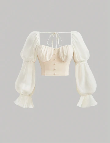 Top SHEIN CURVE, crem