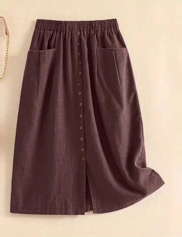 
						Fusta SHEIN, maro inchis