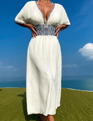 Rochie de plaja SHEIN, alb