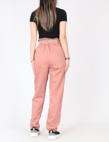Pantaloni River Island, roz pudra inchis