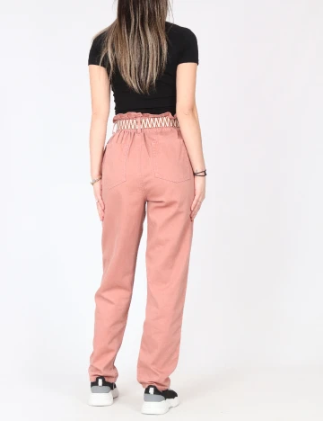 Pantaloni River Island, roz pudra inchis