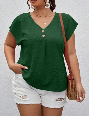 Bluza SHEIN CURVE, verde