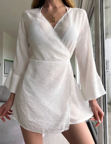 Rochie de plaja SHEIN, alb