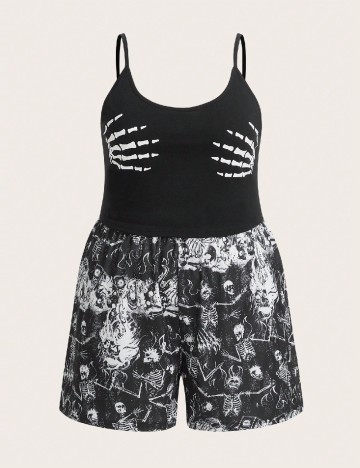 
						Compleu Romwe Plus Size, negru