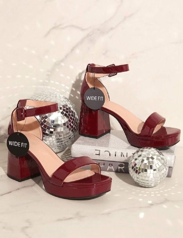 Sandale SHEIN, visiniu