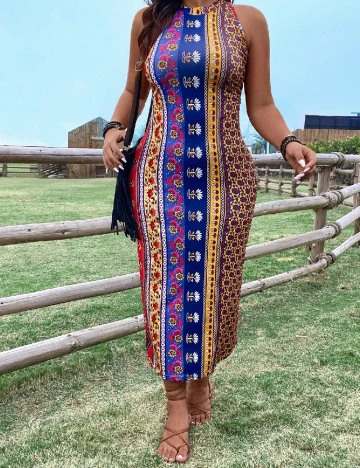 Rochie lunga SHEIN CURVE, mix culori