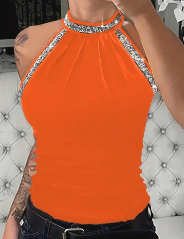 Top SHEIN, portocaliu