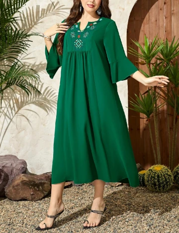 Rochie medie SHEIN CURVE, verde