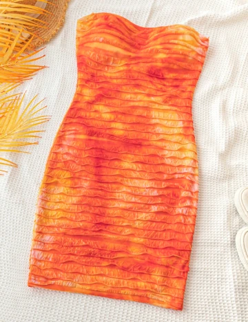 Rochie scurta SHEIN, portocaliu