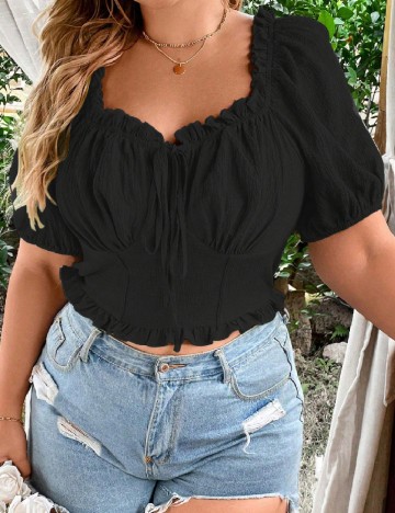 
						Top SHEIN CURVE, negru