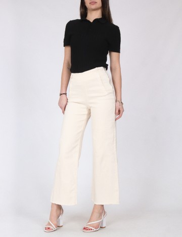 Pantaloni Zara, ecru