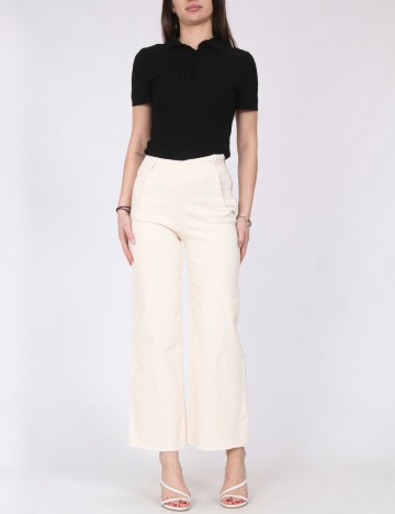 
						Pantaloni Zara, ecru