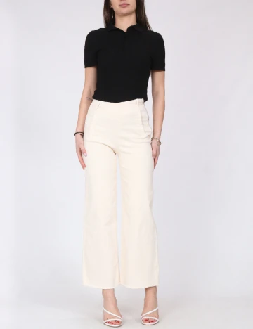 Pantaloni Zara, ecru