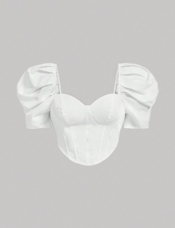 
						Top SHEIN CURVE, alb