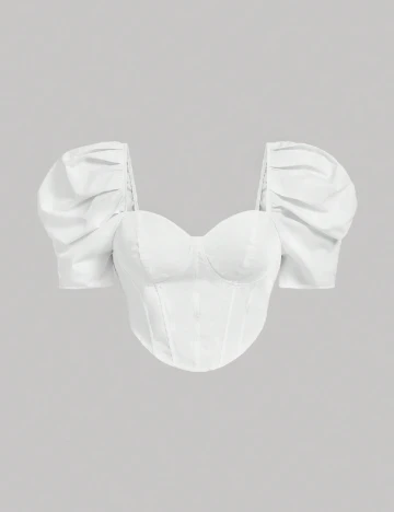 Top SHEIN CURVE, alb