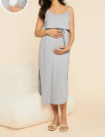 Rochie medie SHEIN Maternity, gri