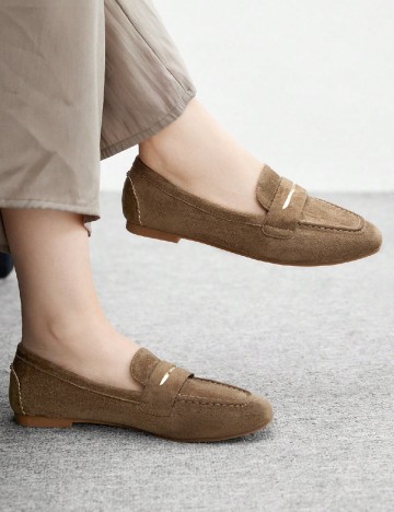 Mocasini SHEIN, maro