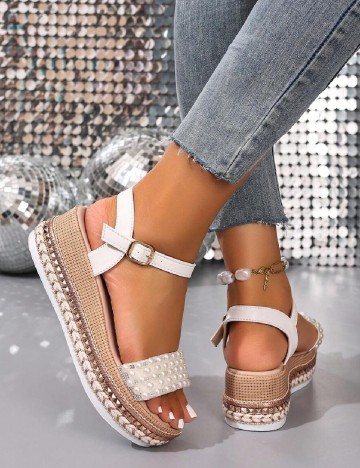 Sandale SHEIN, alb
