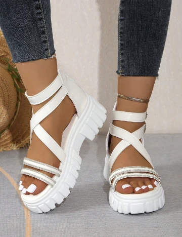 Sandale SHEIN, alb