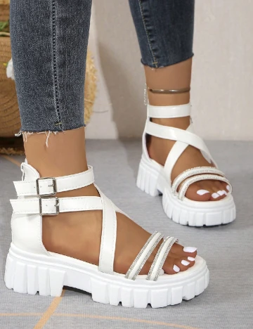Sandale SHEIN, alb