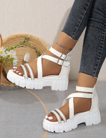 Sandale SHEIN, alb