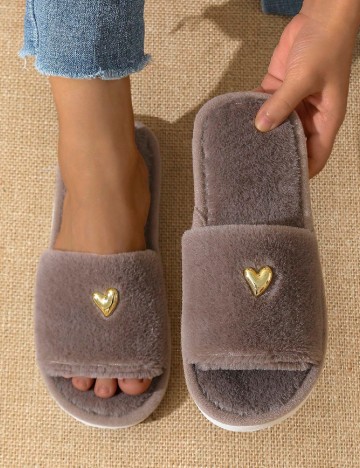 
						Papuci de Casa SHEIN, maro