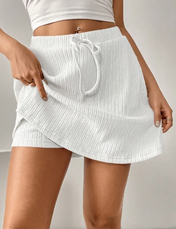 Fusta pantalon SHEIN CURVE, alb