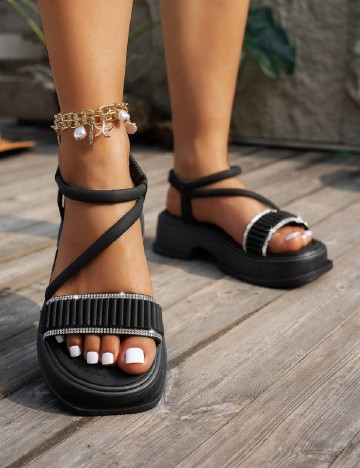 
						Sandale SHEIN, negru