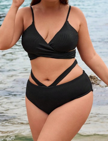 
						Costum de baie SHEIN CURVE, negru