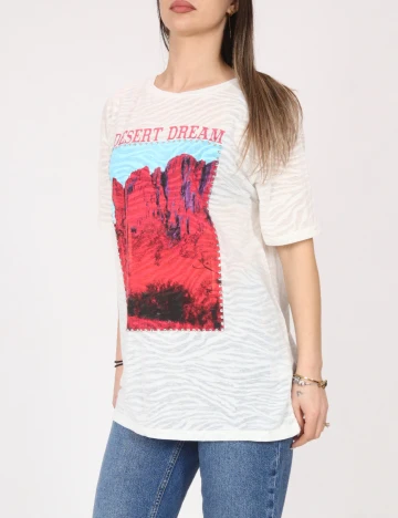 Tricou Oversize River Island, alb