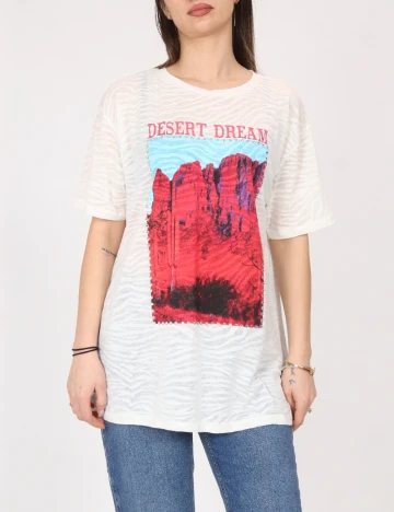 Tricou Oversize River Island, alb