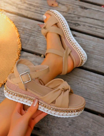 Sandale SHEIN, maro deschis