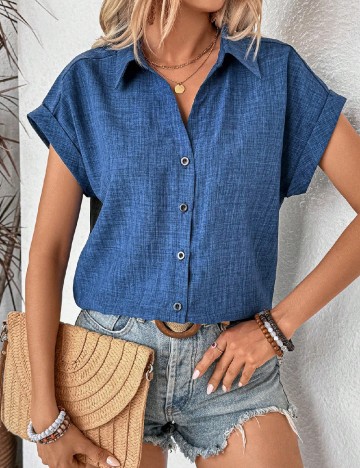 
						Camasa SHEIN, albastru