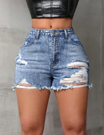 Pantaloni scurti SHEIN, albastru