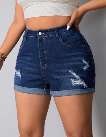 
						Pantaloni scurti SHEIN CURVE, albastru