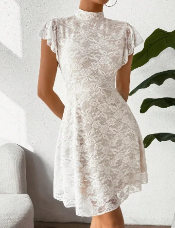 Rochie scurta SHEIN, alb