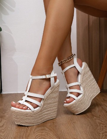 Sandale SHEIN, alb