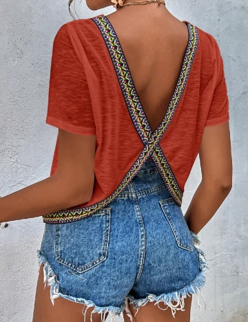 Tricou SHEIN, caramiziu