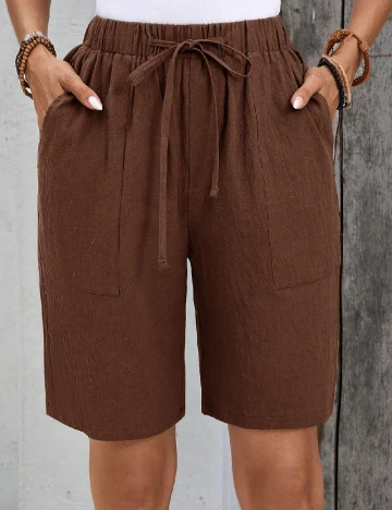 Pantaloni scurti SHEIN, maro